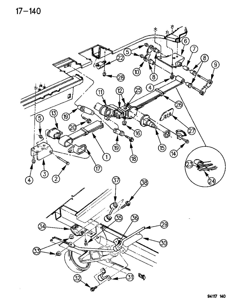 Mopar 6032996 Rear Spring Clip