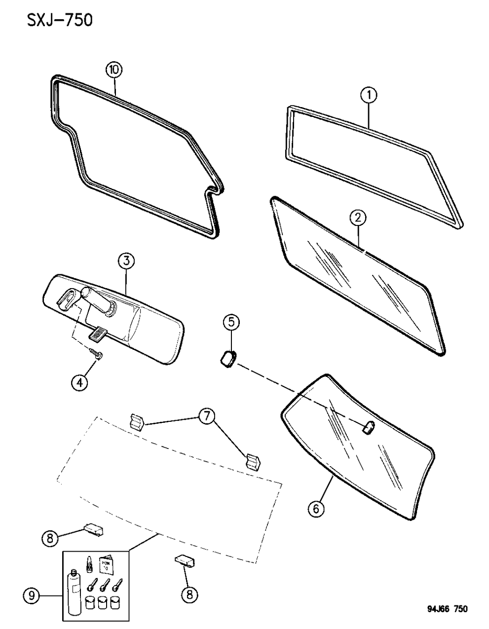 Mopar 55007134 Seal, Lift Door Glass