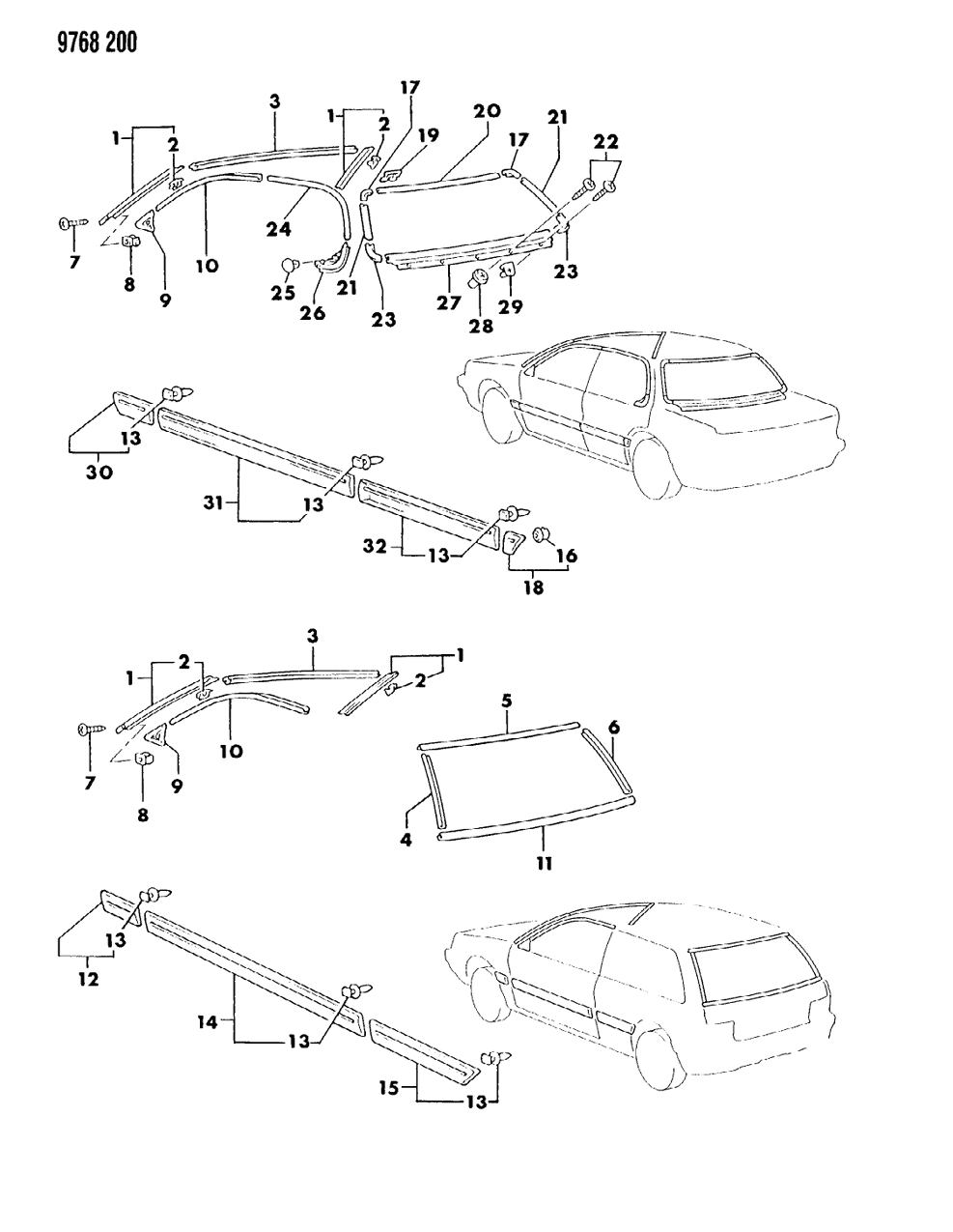 Mopar MB479656 Molding TAILGATE Lower TAILG