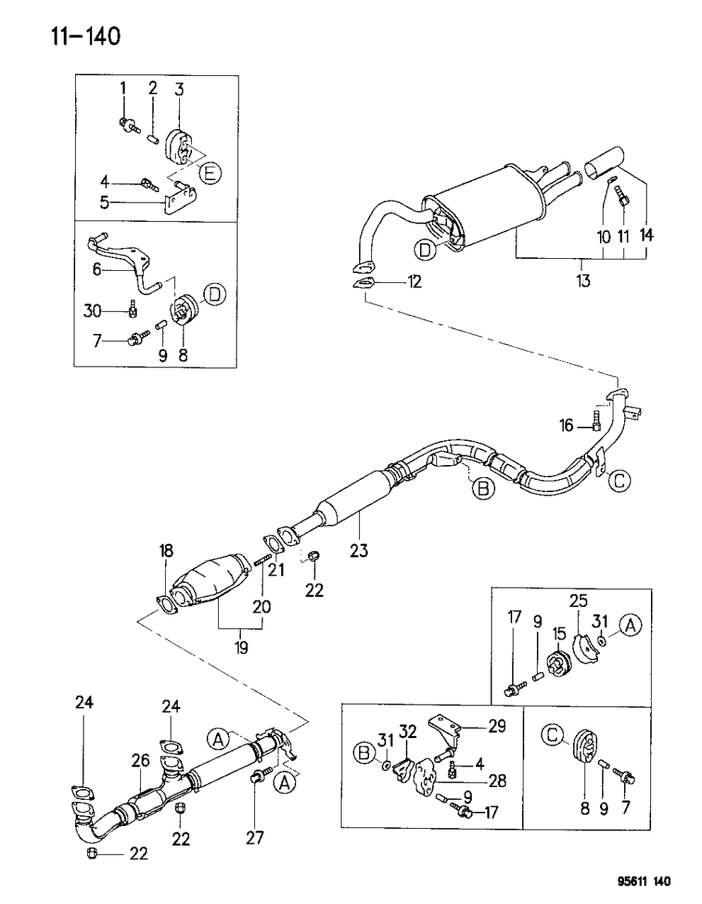 MB906128 Genuine Mopar HangerExhaust