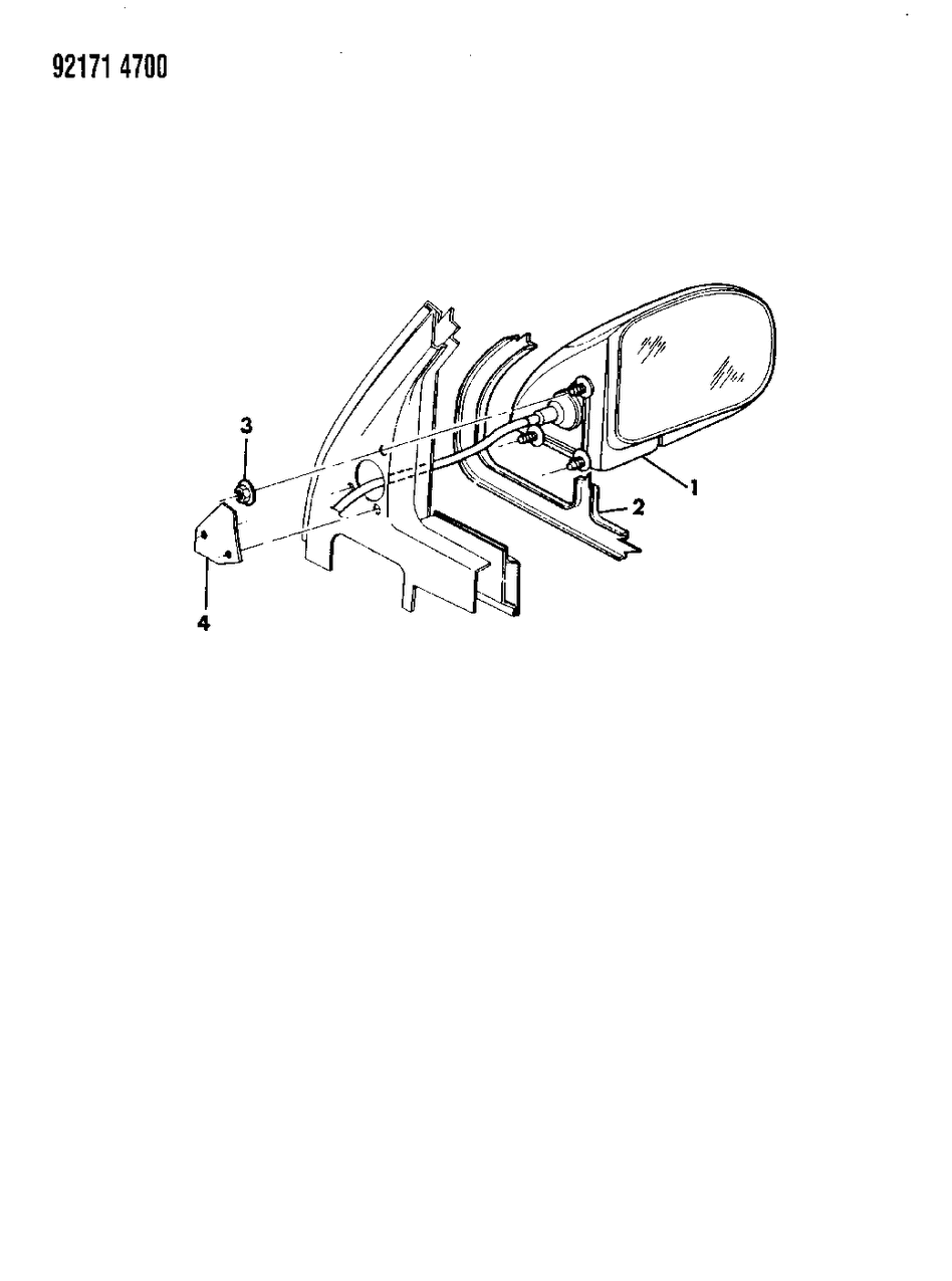 Mopar 4675409 Front Door Outside Rear View Electric Mirror