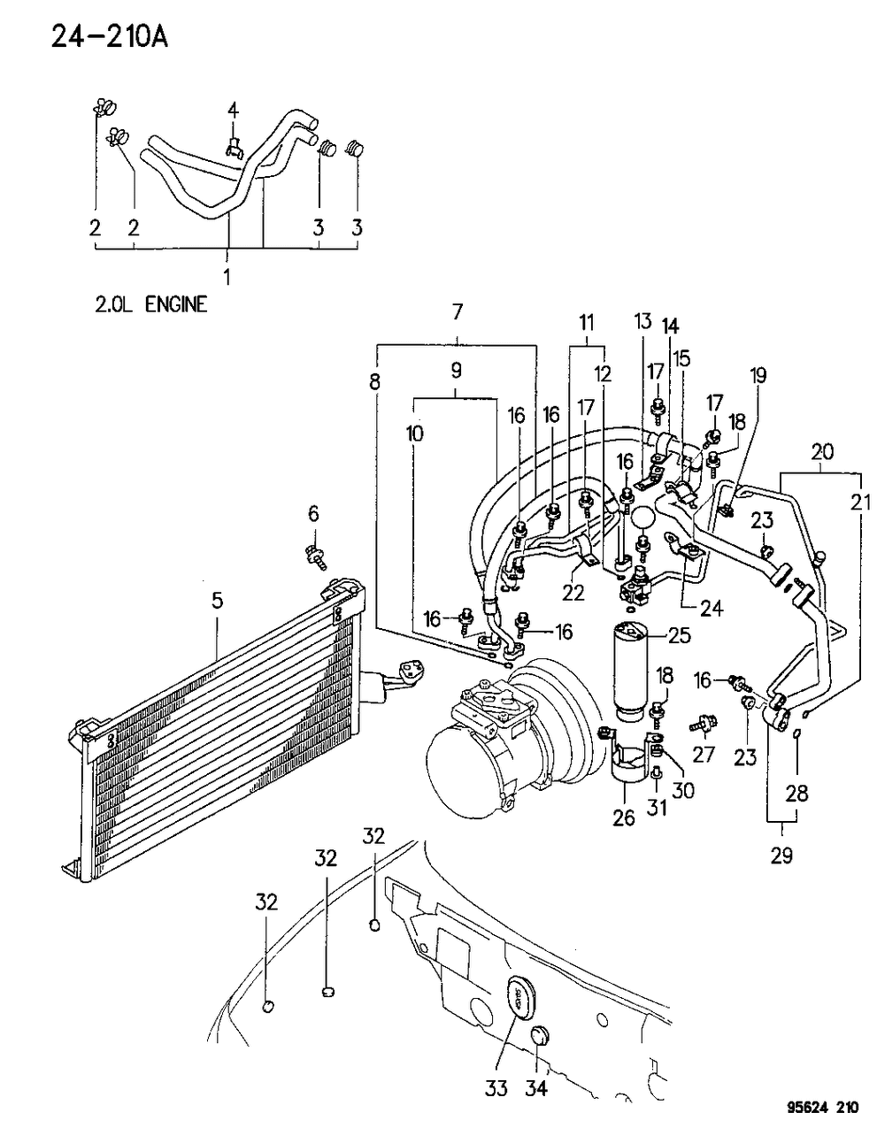 Mopar MS240208 Bolt-CONDENSER