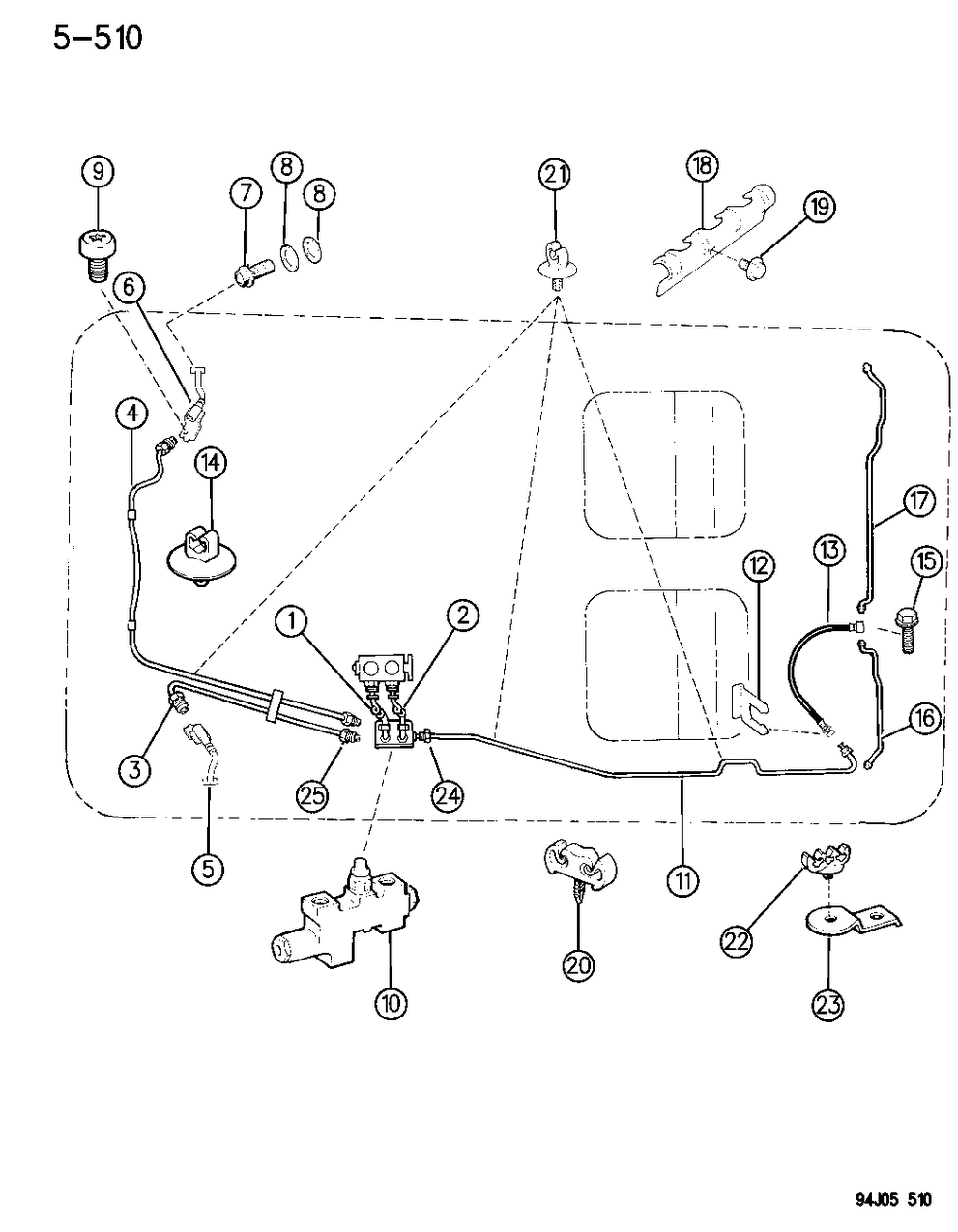 Mopar 52008779 Hose Assembly-Assembly - Front Disc Brake Right