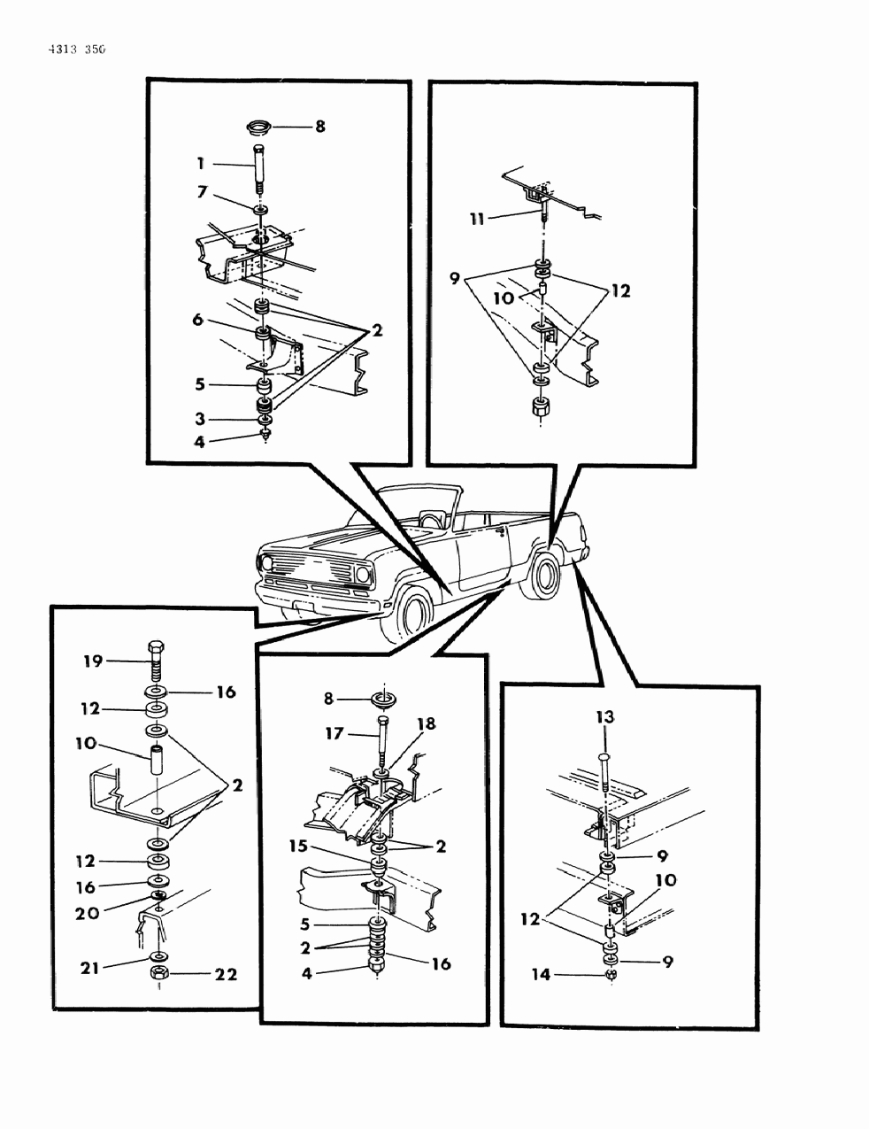 4113614 Mopar INSULATOR Asm Body To