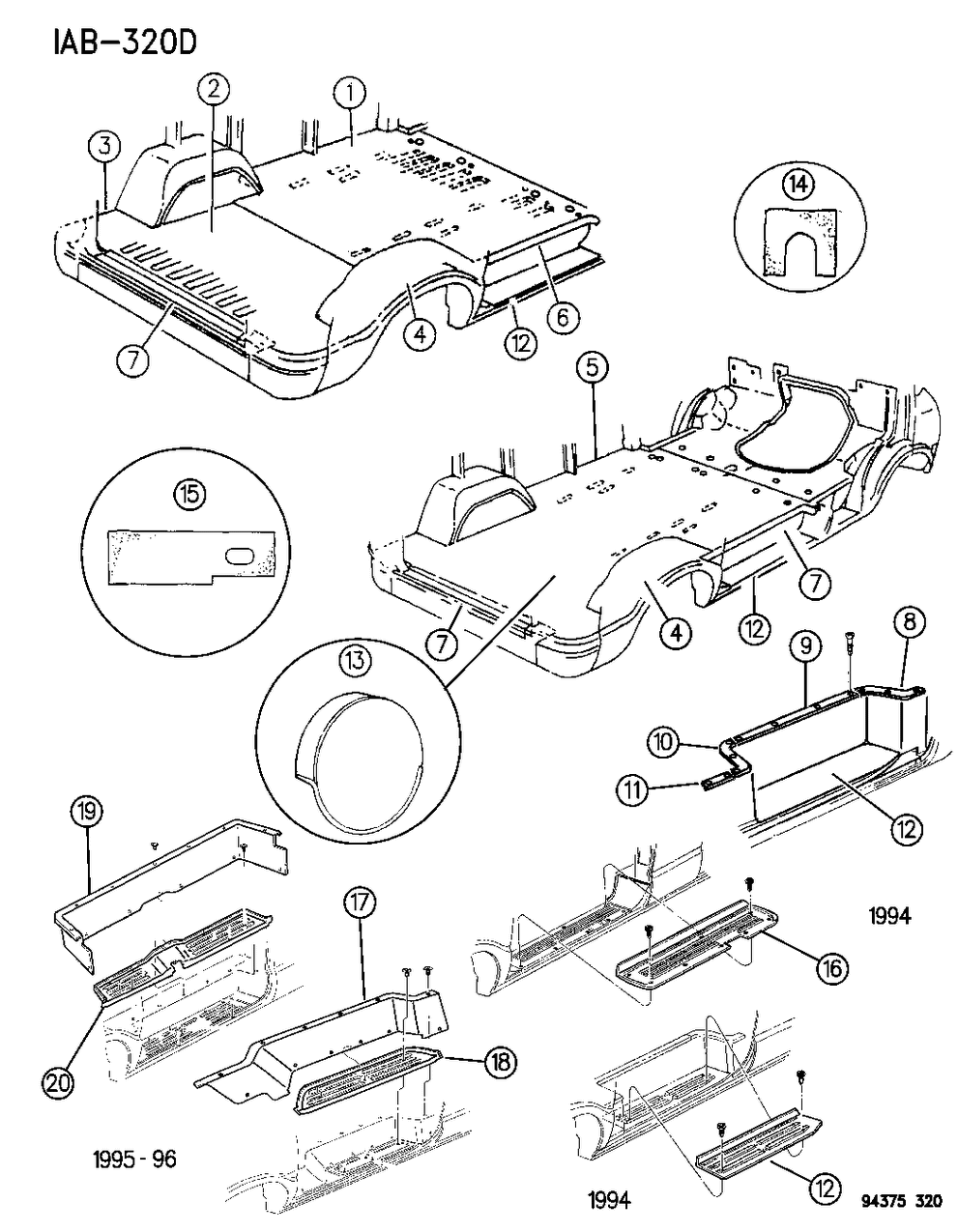 Mopar 55215644 Mat - Rear Floor - Black