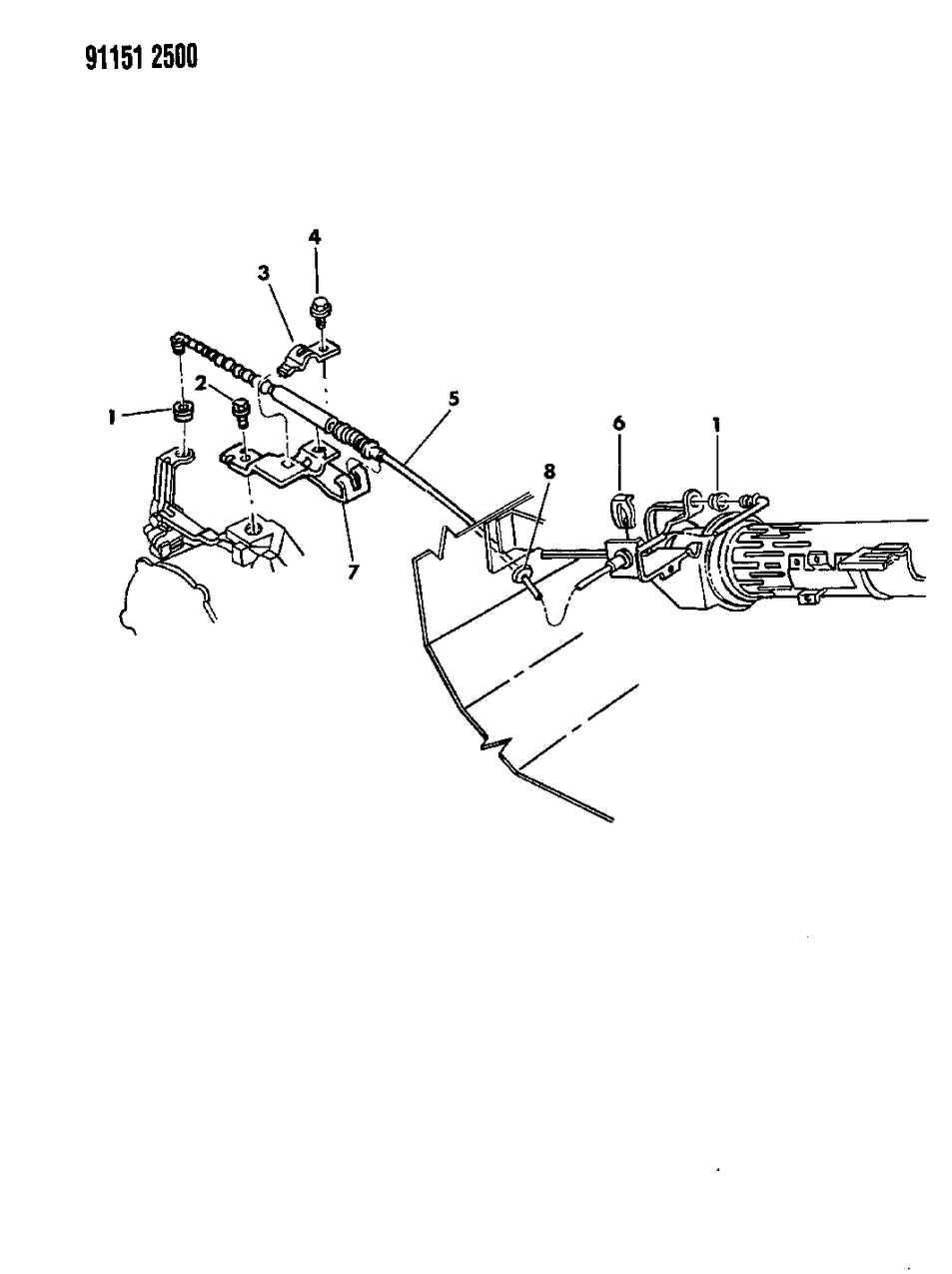 Mopar 4543047 Gearshift Control Cable