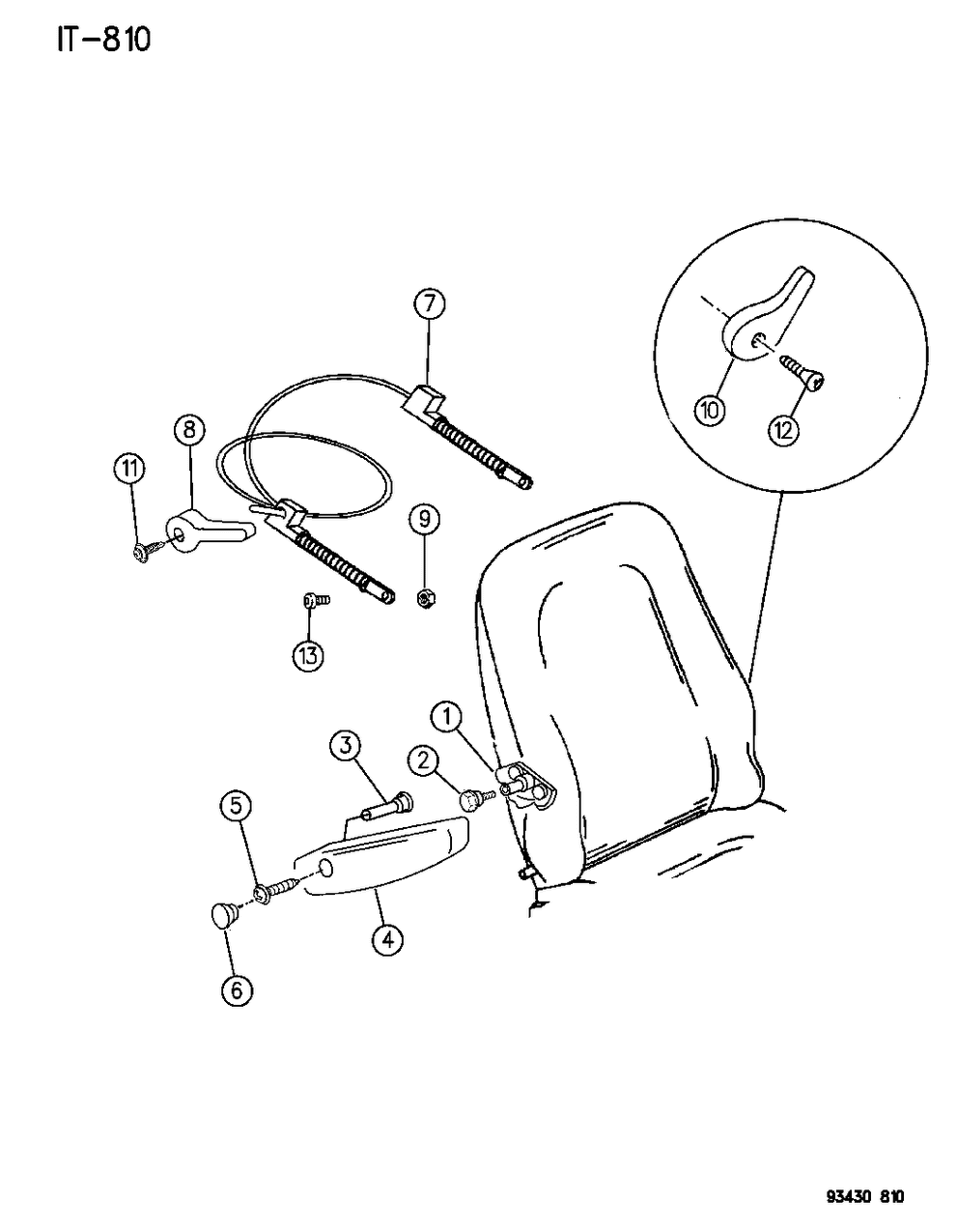 Mopar 4761282 Screw-Arm Rest Bracket