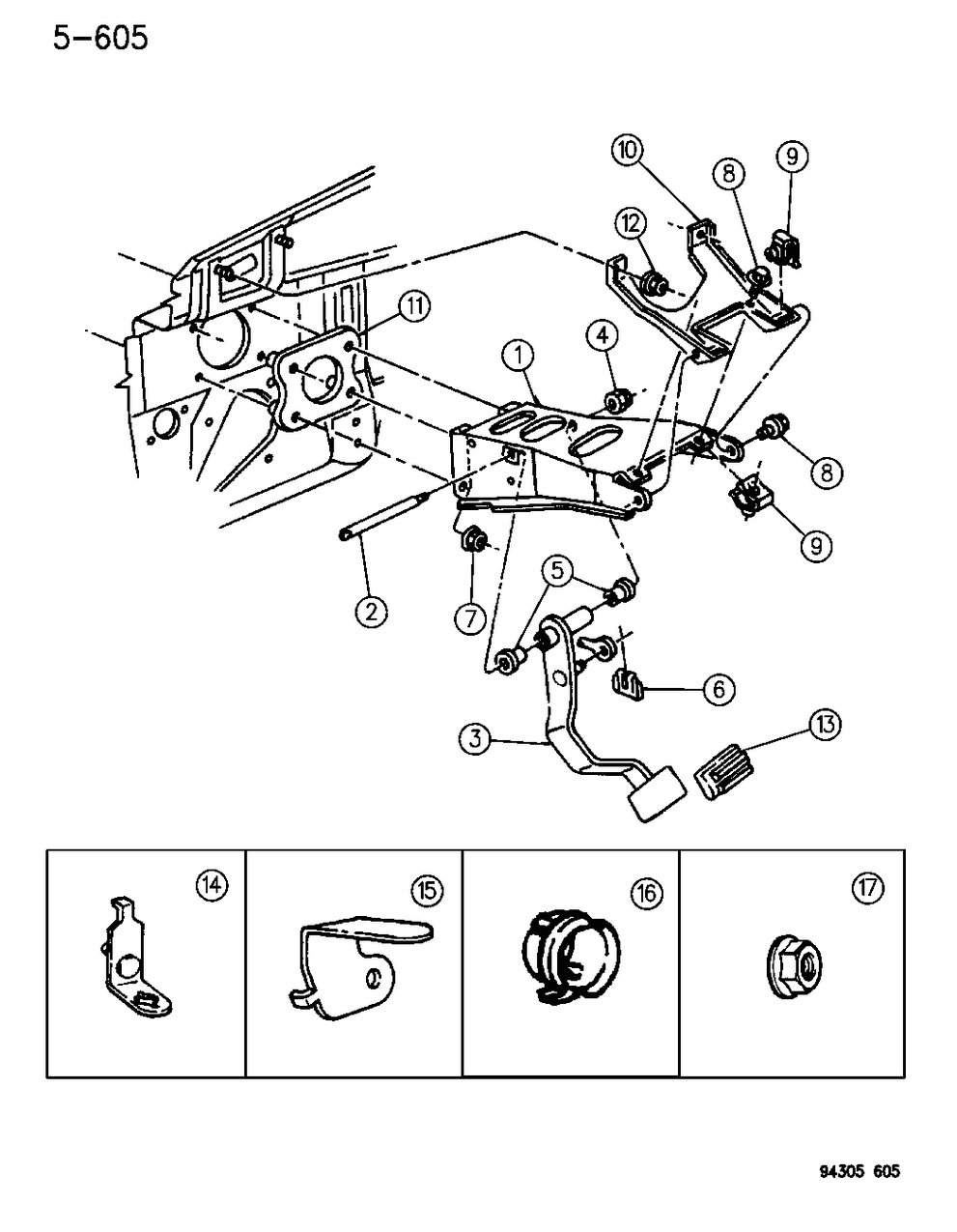 Mopar 55346081 Support A-Brake Pedal Bracket PLNM.