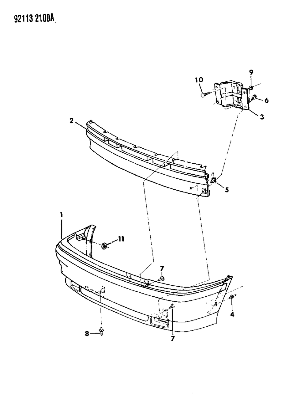 Mopar 4451761 Bracket Front License Plate Mounting