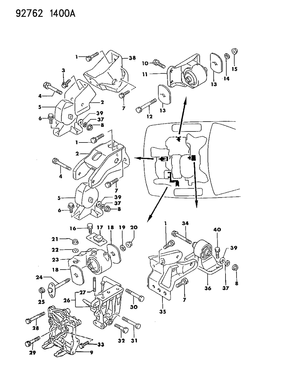 Mopar MB581692 Bracket Engine Front Mounting