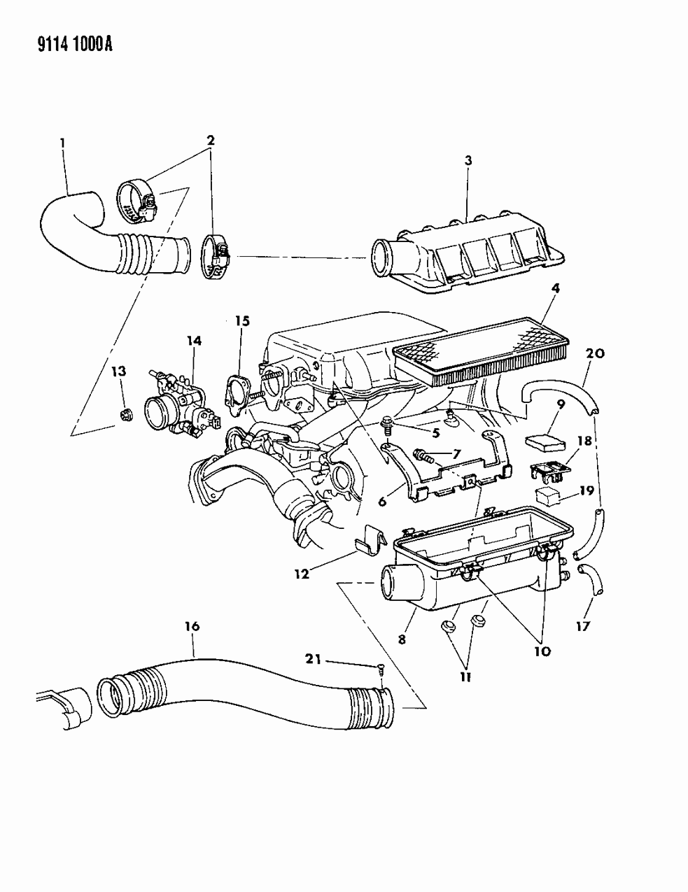 Mopar 4300052 Bumper-Air Cleaner To Rocker