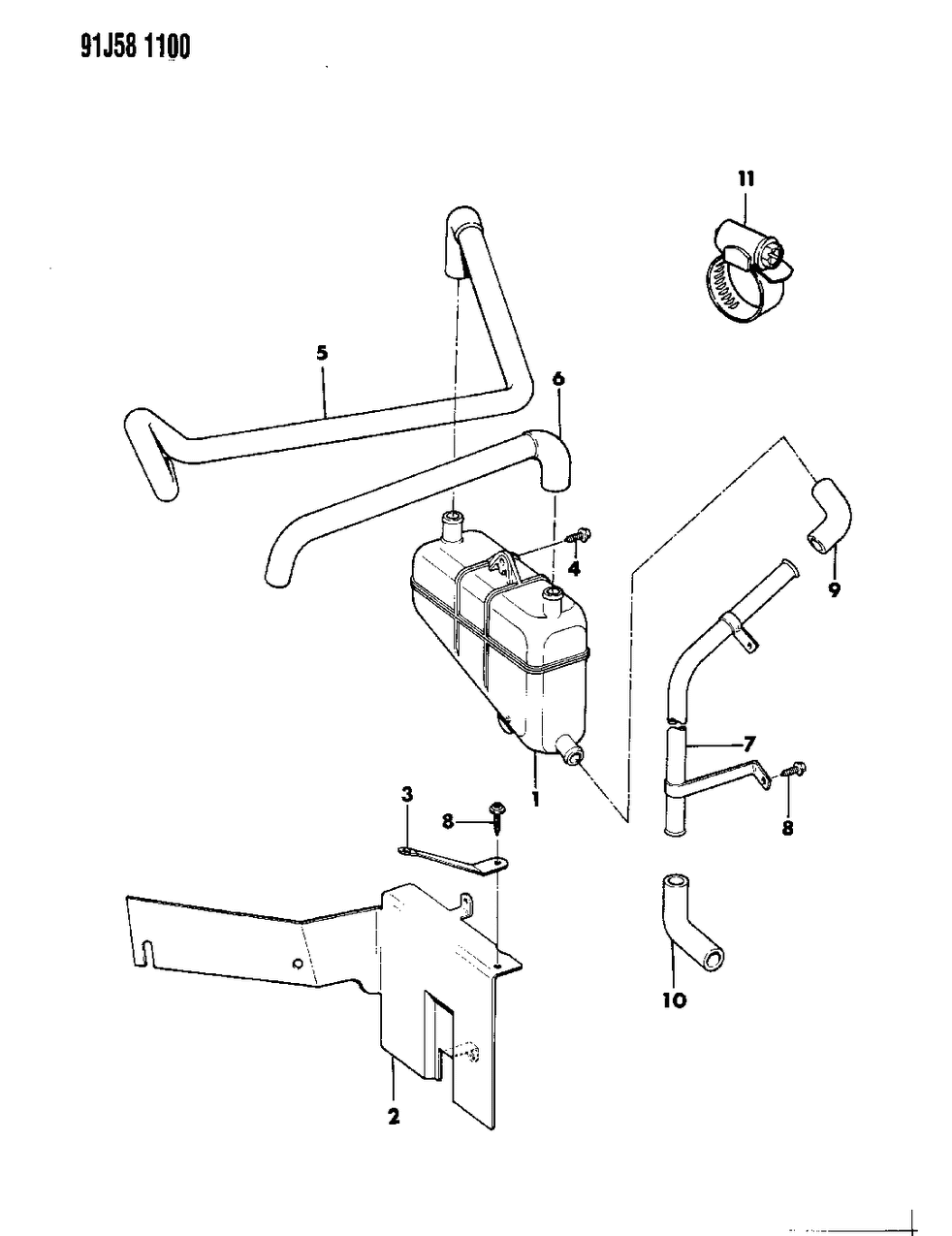 Mopar 53002320 Tube Oil Separator To TURB