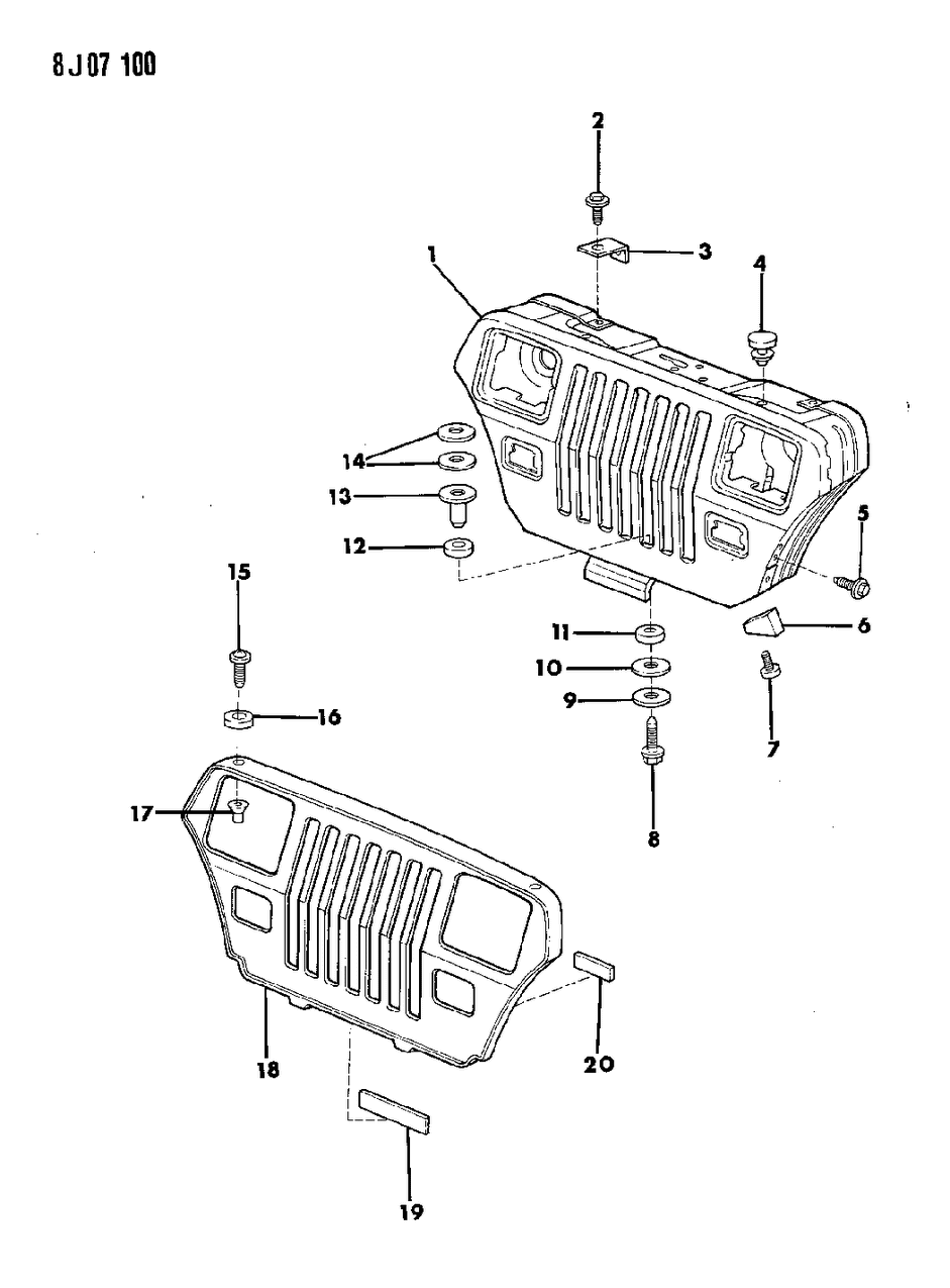 Mopar 55050079 APPLIQUE-Radiator Guard