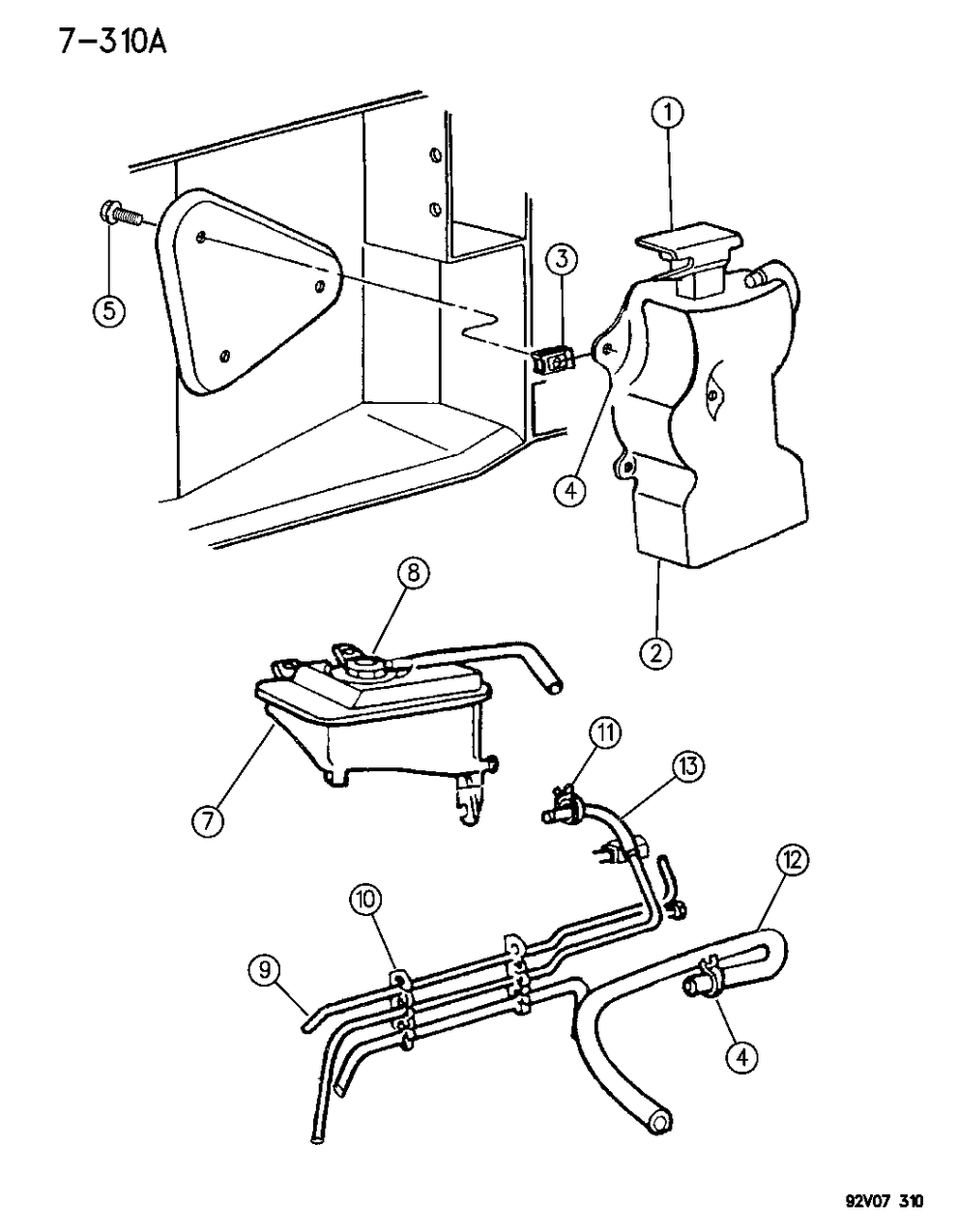 Mopar 4709376 Hose-H/P C/BOTTLE To W/PUMP