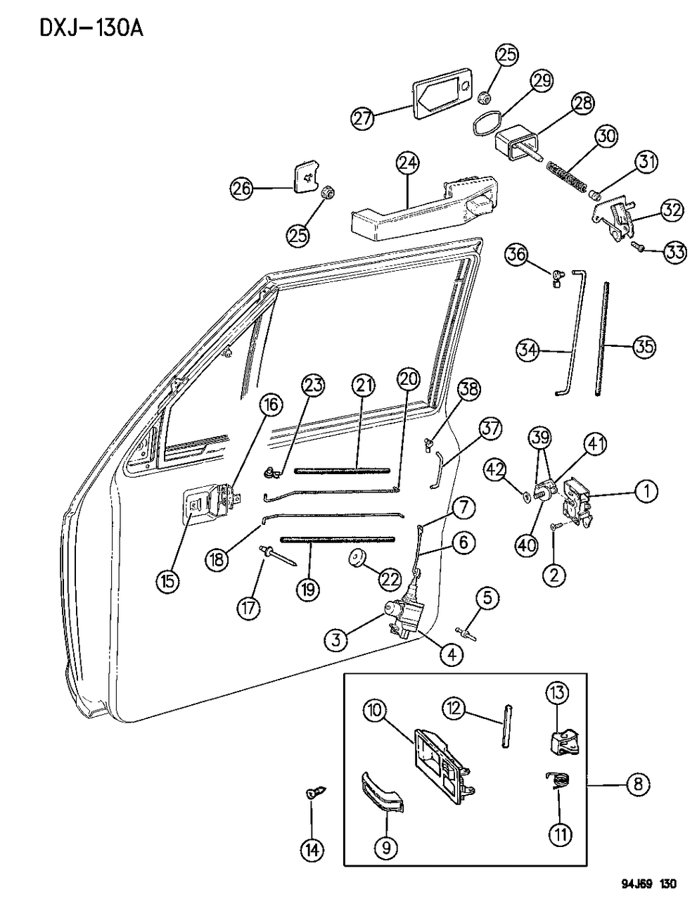 Mopar 55002183 Handle, Remote Control, Right