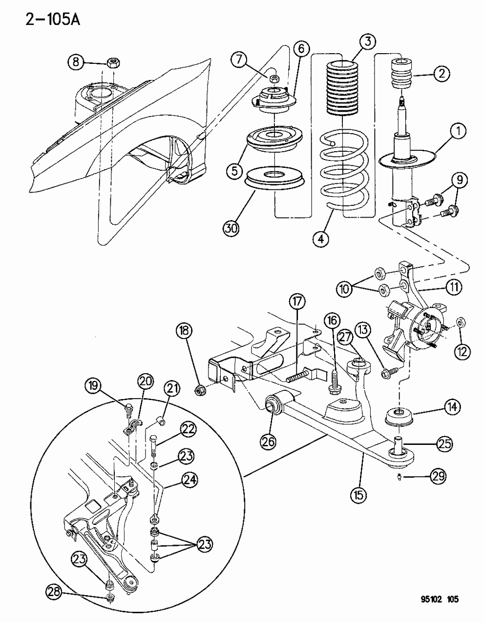 Mopar 4626404 Front Suspension Coil Spring