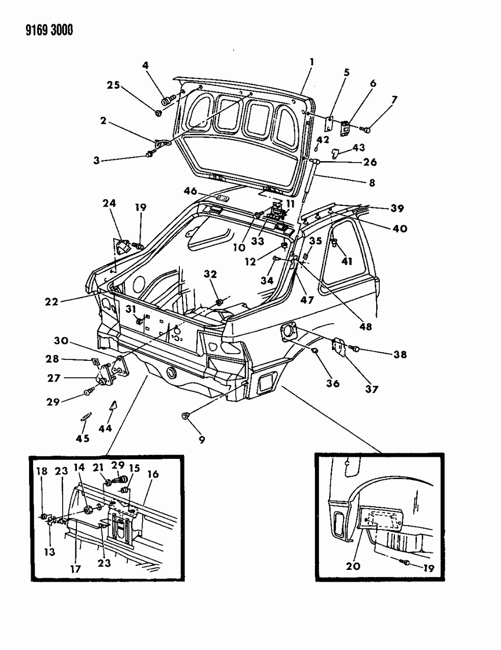 Mopar 4378385 Hinge Liftgate, Right