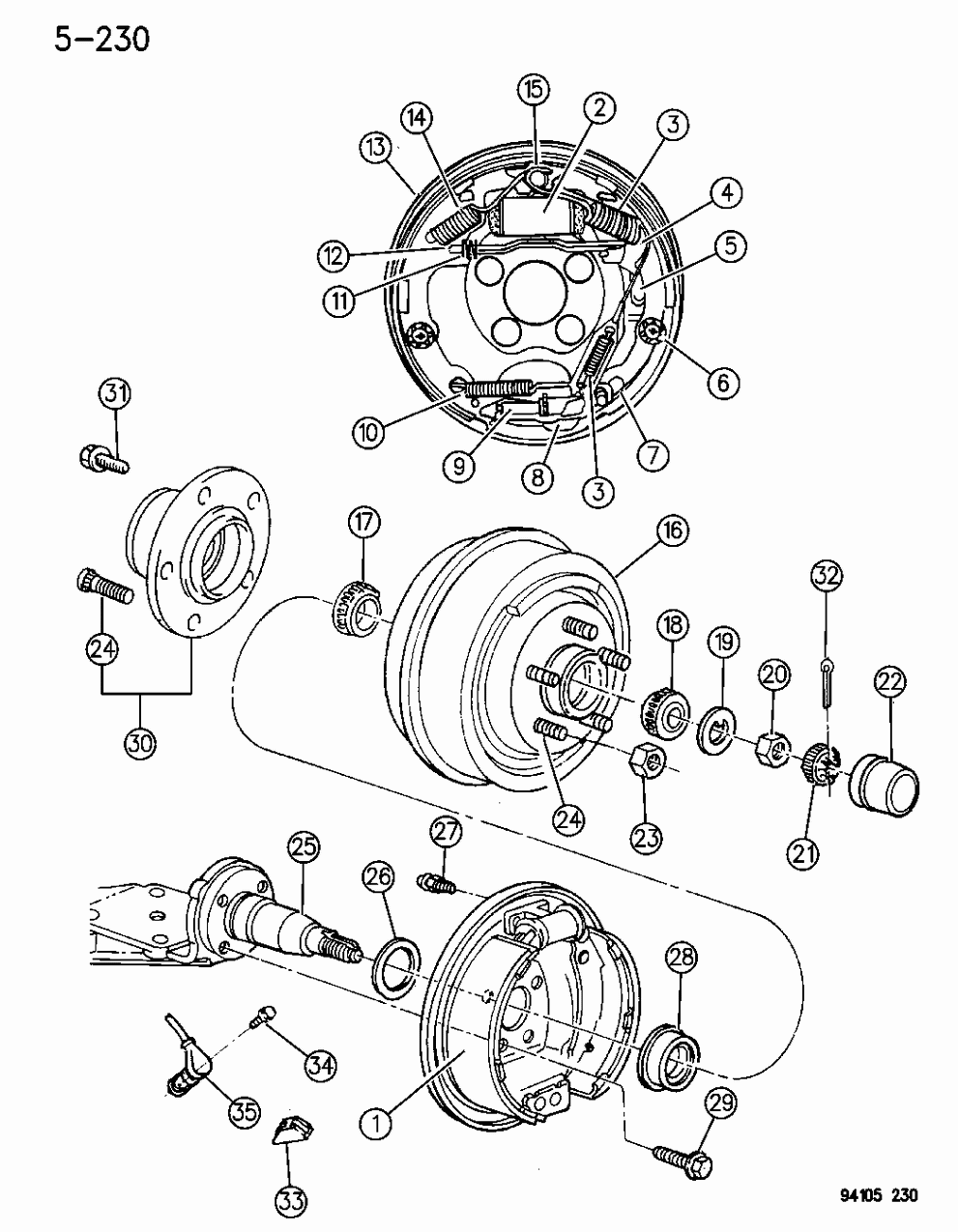 Mopar BHKH7284 Combo Pkg-Rear Brake