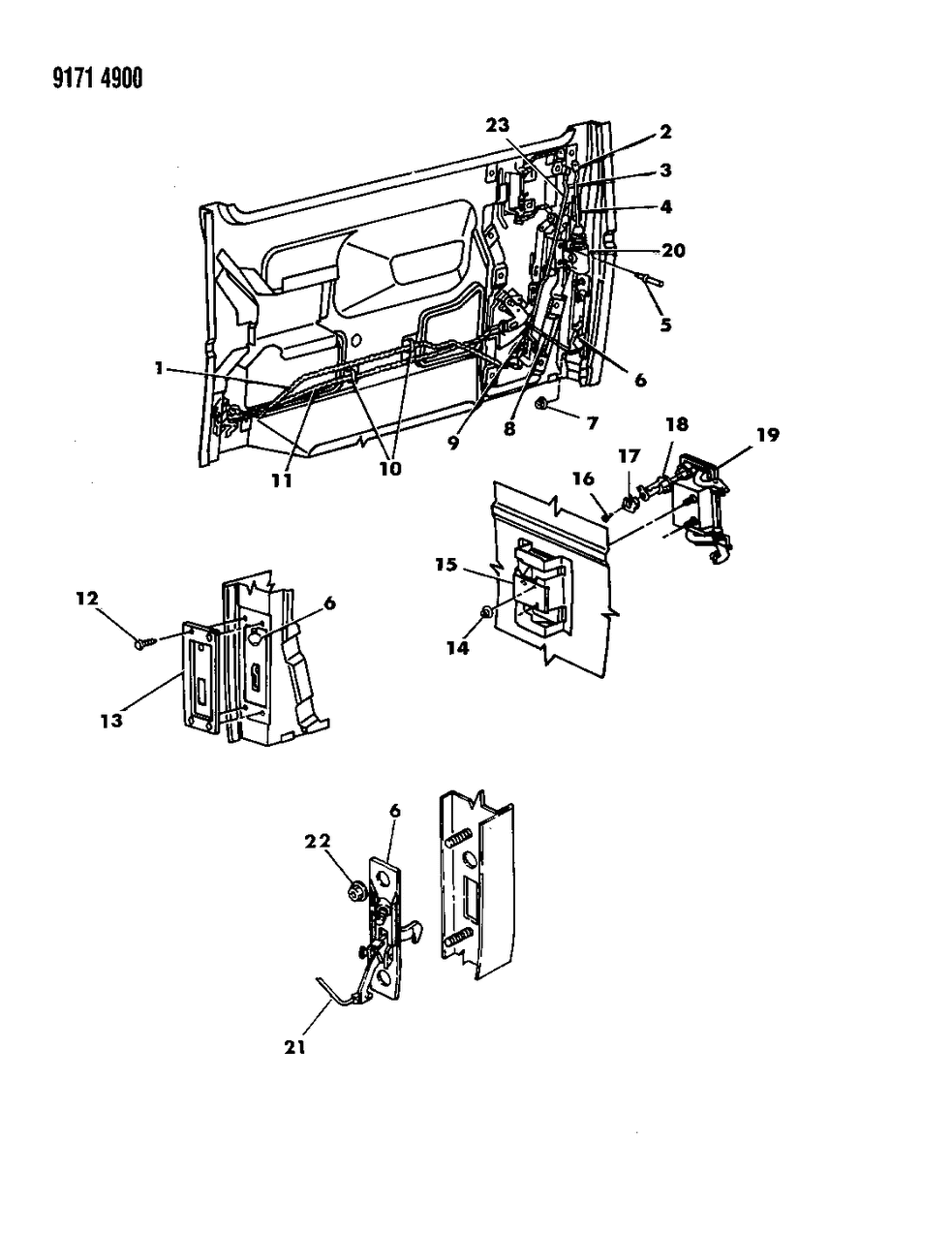 Mopar 4365616 Link Sliding Door Latch Lock