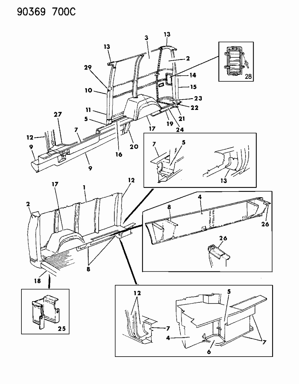 Mopar 4352050 Panel, Rear Corner