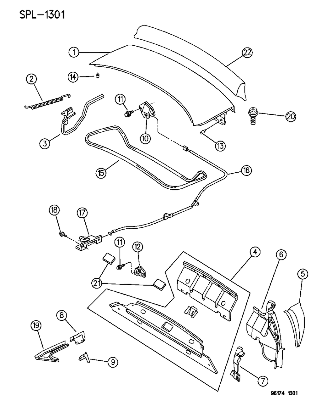 Mopar 6504048 Clip-Cable Routing