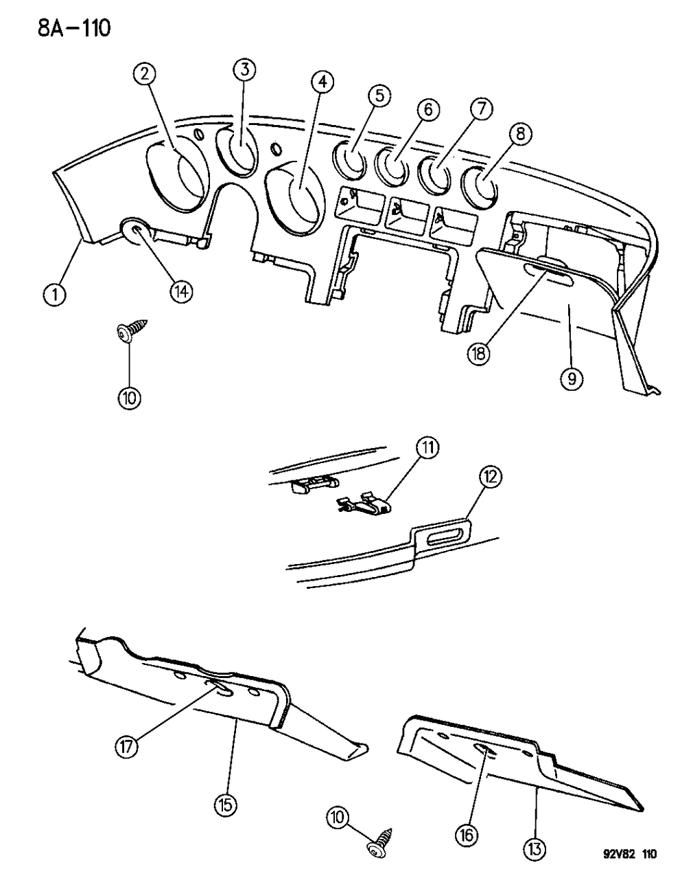 Mopar 4643870 Instrument Closure Panel