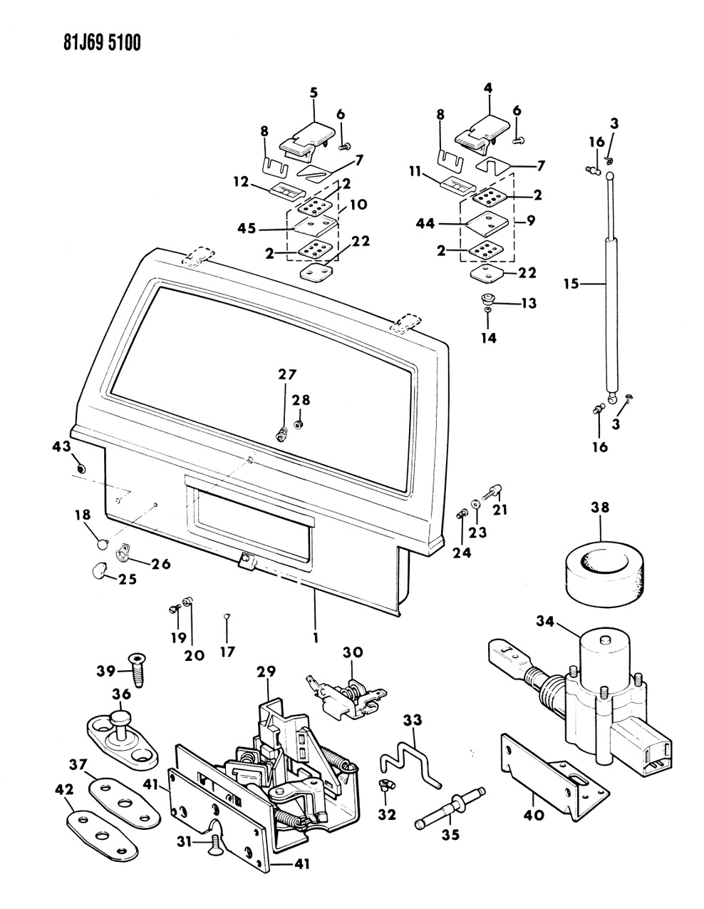 Mopar 55005608 Bumper-Lift Gate OVERSLAM