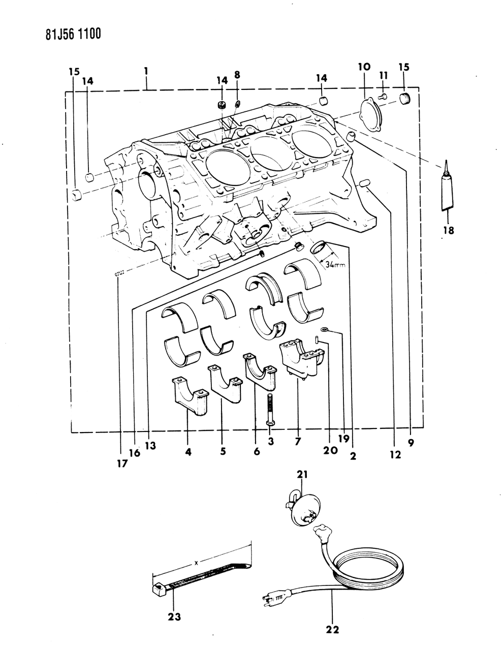 Mopar 83501887 O-Ring-Rear Main Bearing Cap