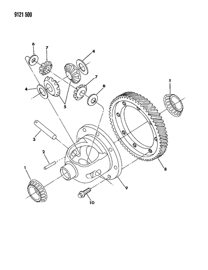 1989 Dodge Omni Differential Manual Transaxle Diagram