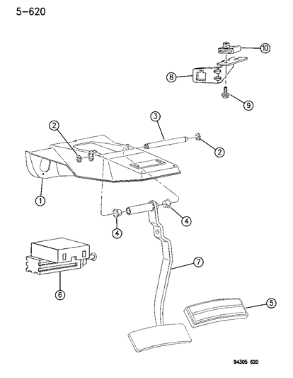 1994 Dodge Ram 1500 Brake Pedal Diagram