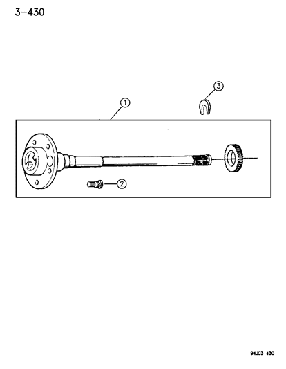 1996 Jeep Cherokee Shaft - Rear Axle Diagram