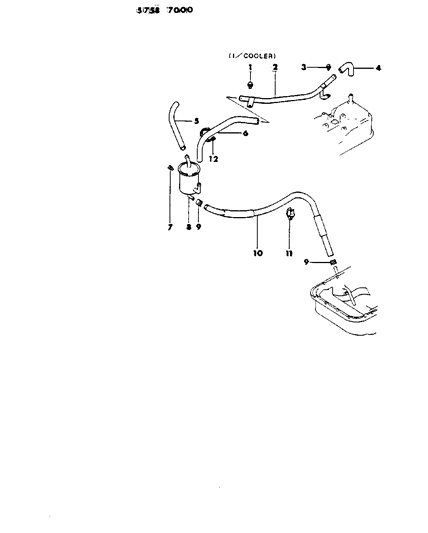 1986 Dodge Ram 50 Oil Separator & Engine Breather Diagram 1