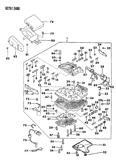 1992 Dodge Stealth Bolt Diagram for MB133472