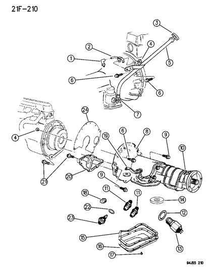 1996 Jeep Grand Cherokee Tube-Trans Oil Filler Diagram for 52118474