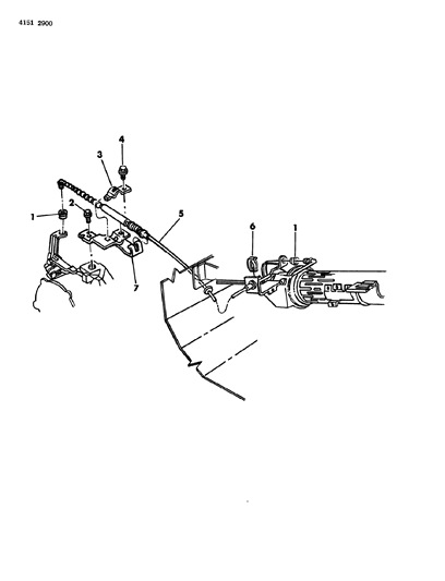 1984 Chrysler Executive Sedan Controls, Gearshift, Column Shaft Diagram