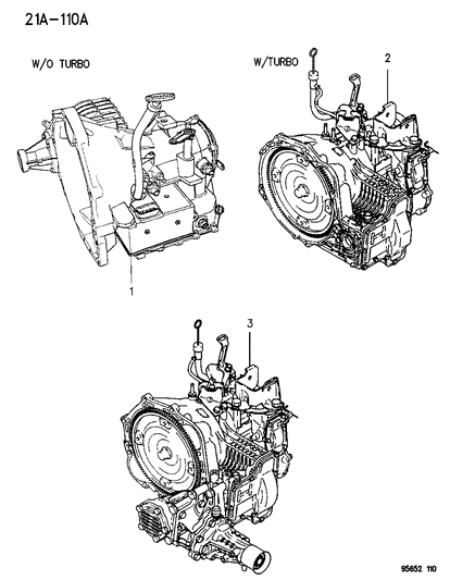 1996 Chrysler Sebring Transaxle Assemblies Diagram