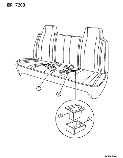 1995 Dodge Ram 1500 Belts - Lap Bench Seat Diagram