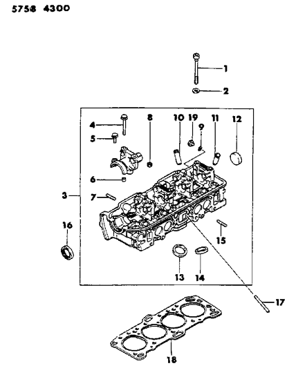 1985 Chrysler Conquest Cylinder Head Diagram 3