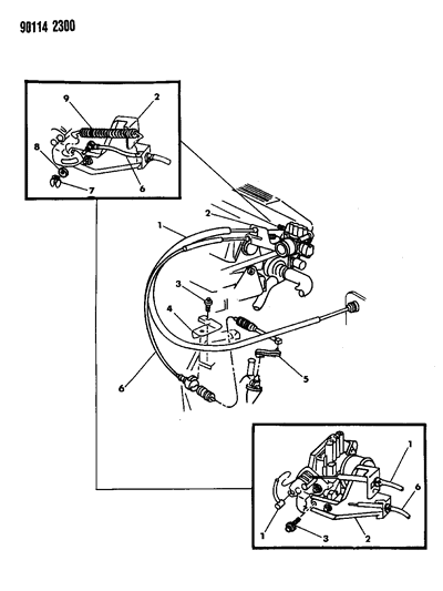 1990 Chrysler LeBaron Throttle Control Diagram 2