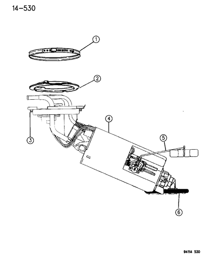 1994 Dodge Caravan MODUL Pkg-W/LEVEL Unit, Fuel Tank Diagram for 4797804