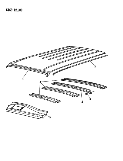 1986 Dodge Caravan Roof Panel Diagram