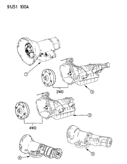 1993 Jeep Cherokee Trans-Transmission Diagram for R3009204AB