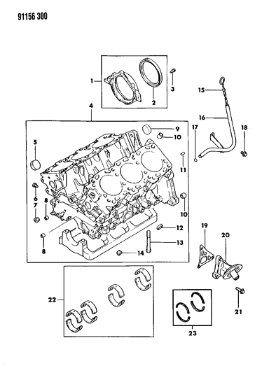 1991 Chrysler Town & Country Cylinder Block Diagram 2
