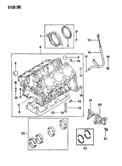 1991 Chrysler LeBaron Cylinder Block Diagram 3