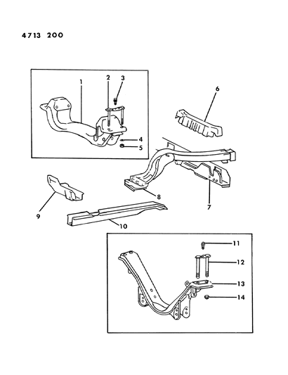 1984 Chrysler Conquest Frame Diagram