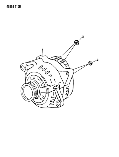 1990 Dodge Grand Caravan Alternator & Pulley Diagram