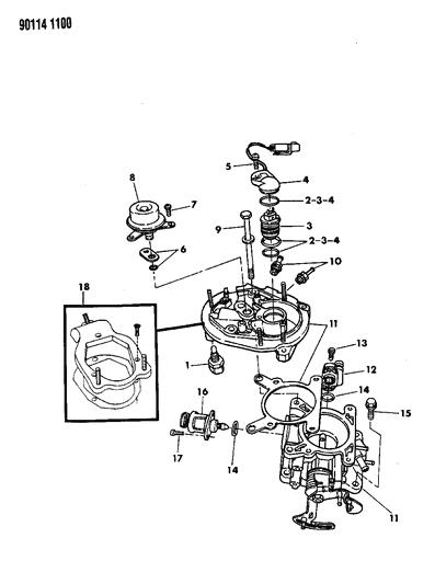 1990 Dodge Spirit Throttle Body Diagram 1