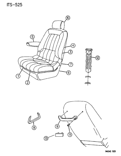 1994 Dodge Caravan Front Seat Diagram 1