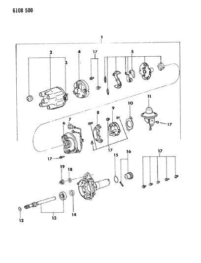 1986 Chrysler LeBaron Base Distributor Diagram 4