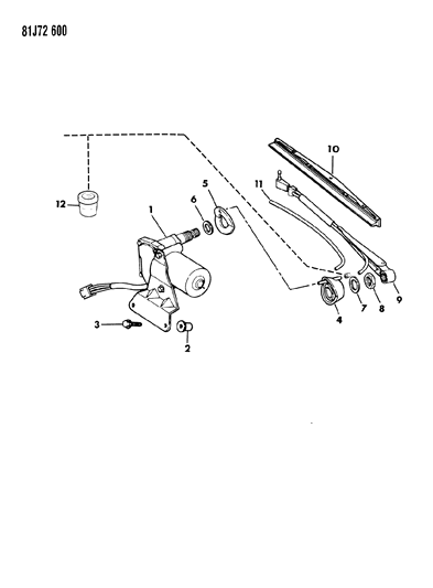 1985 Jeep Cherokee Rear Wiper System Diagram